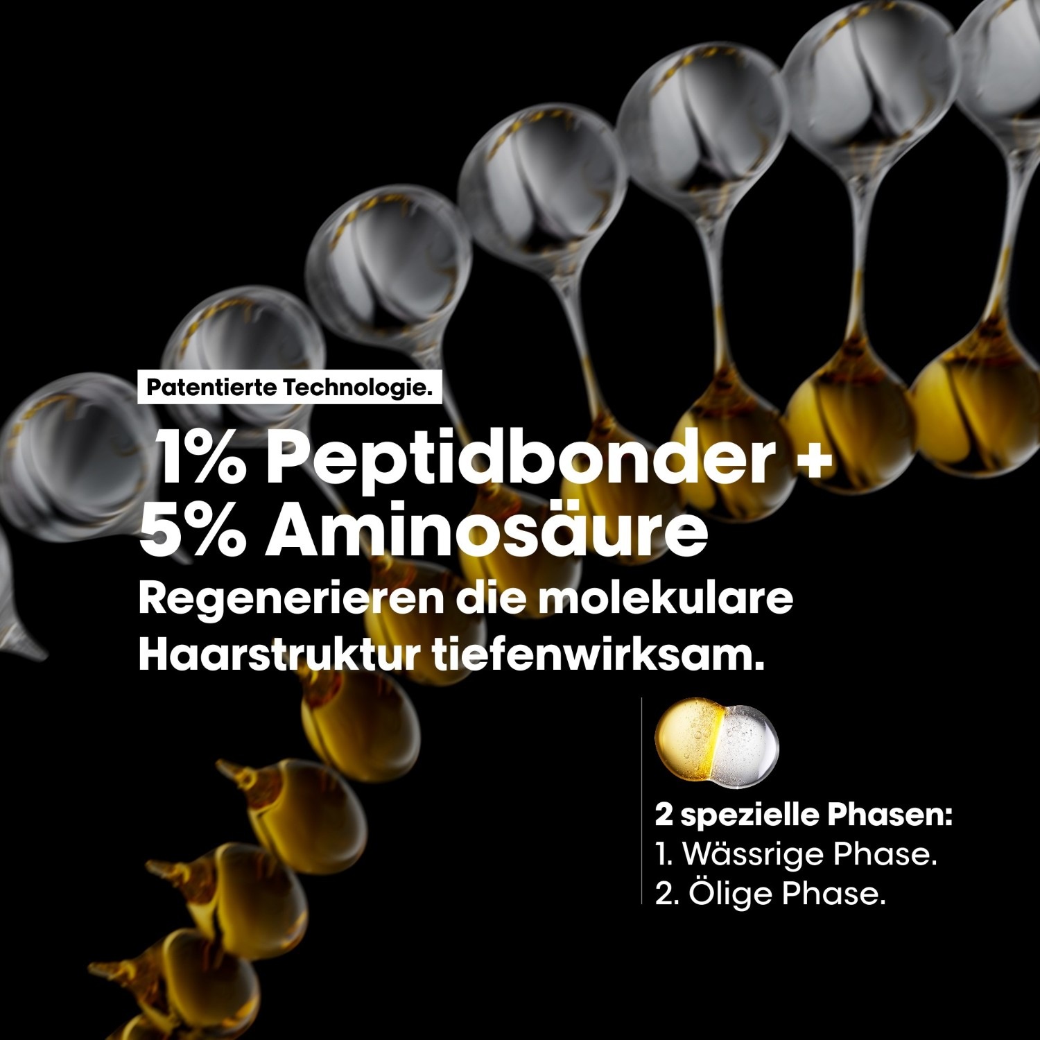 Масло для волос serie expert absolut repair molecular bi-phase oil L Oreal Professionnel Paris, объем 30 мл — фото 3