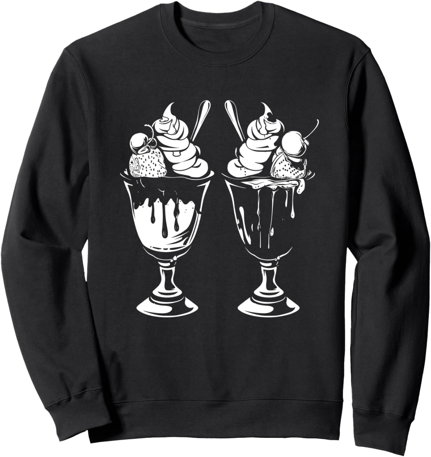 

Sunday Graphics Продавец мороженого Замороженный йогурт Толстовка Ice Cream Lovers T-Shirts And Giveaways, черный