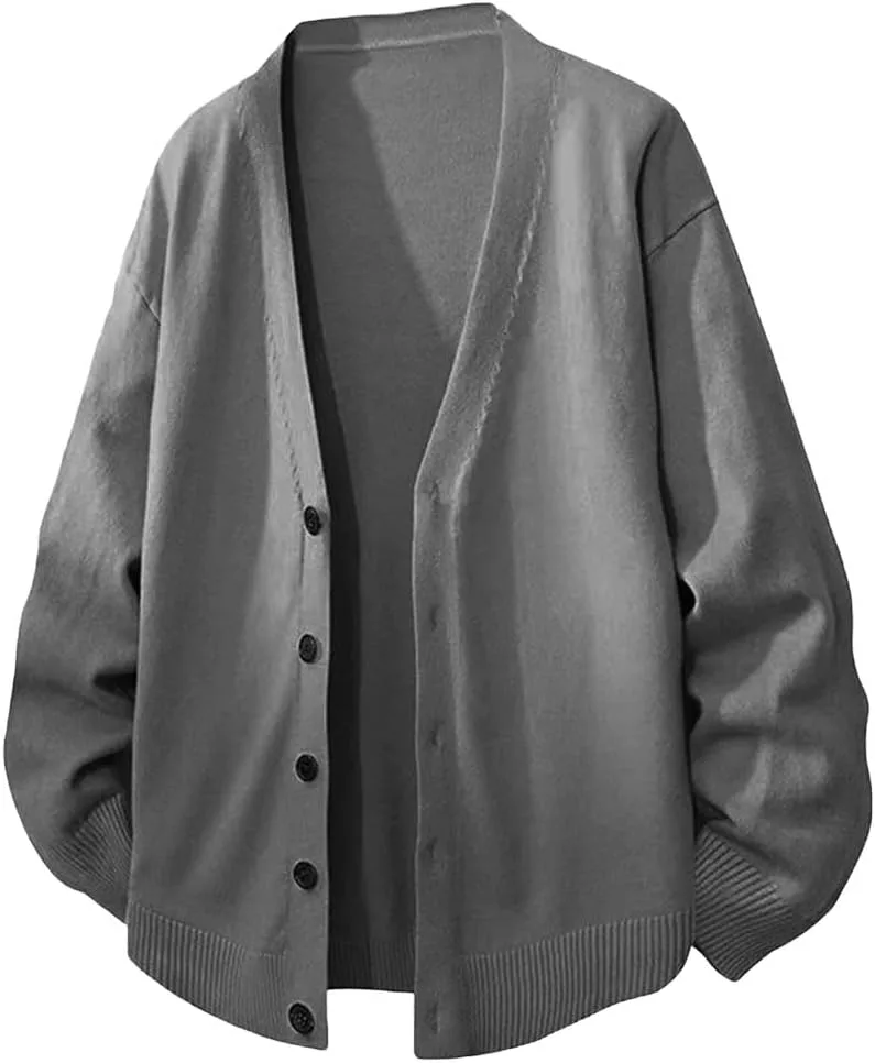 

Мужской кардиган на пуговицах с длинным рукавом