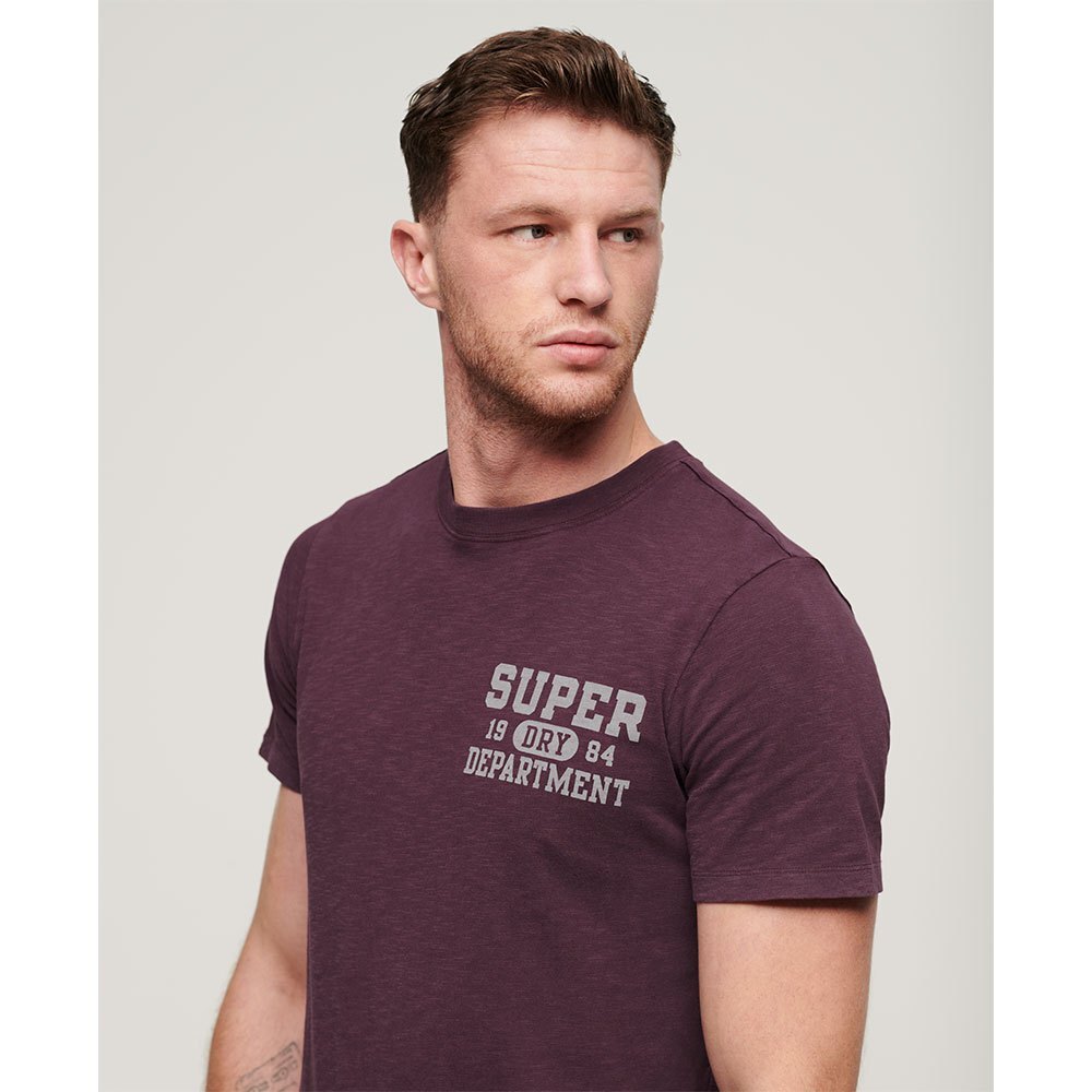 Футболка с коротким рукавом Superdry Athletic College Graphic, фиолетовый — фото 3