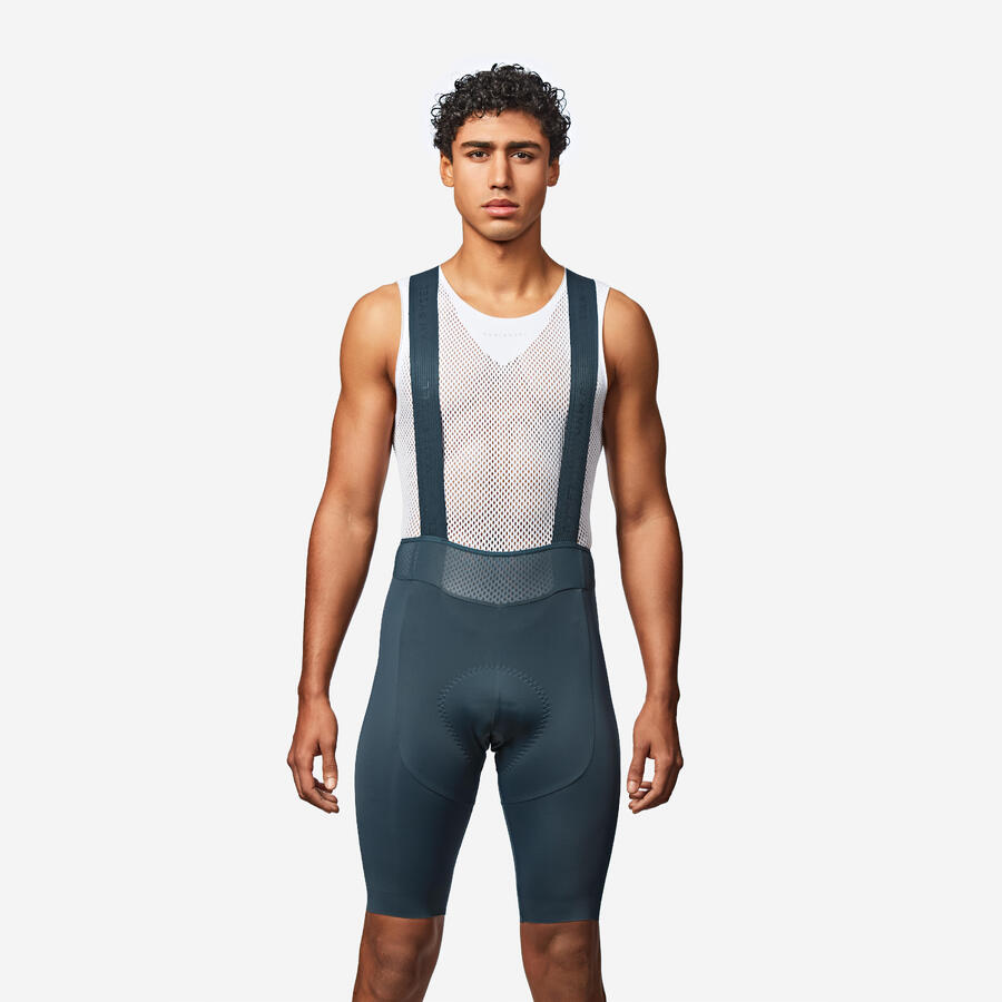 

VAN RYSEL Велосипедные шорты для шоссейного велоспорта с лямками, летние, мужские, зеленые, RCR 4