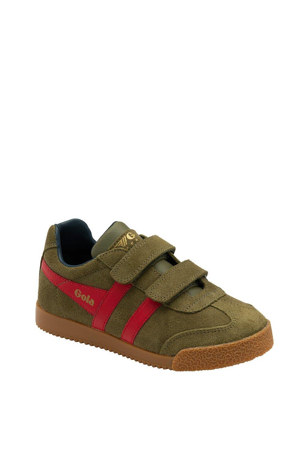 

Замшевые детские кроссовки Harrier Strap с ремешками Gola, хаки