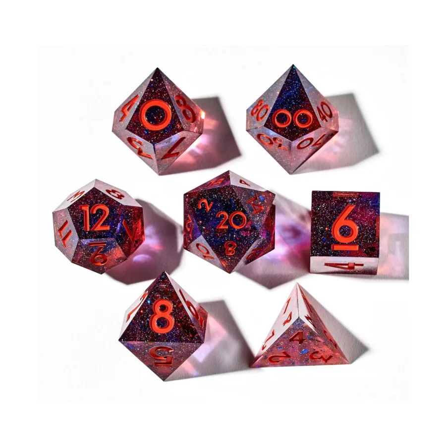 

Поли-набор — красное смещение (7), Resin Polyhedral Sets (Dispel Dice)