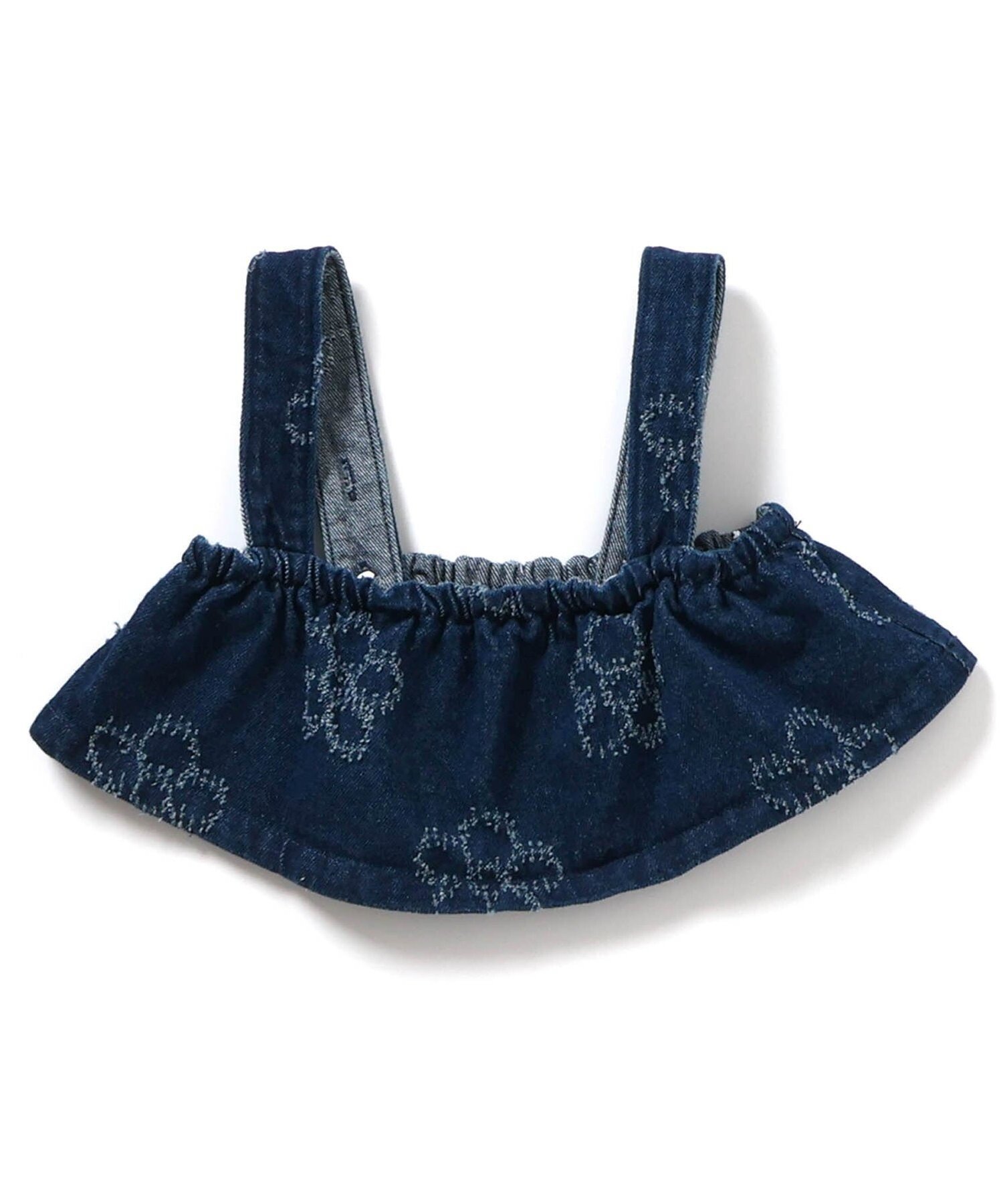Майка Джинсовый бюстье с цветочным принтом breeze, Navy blue — фото 2