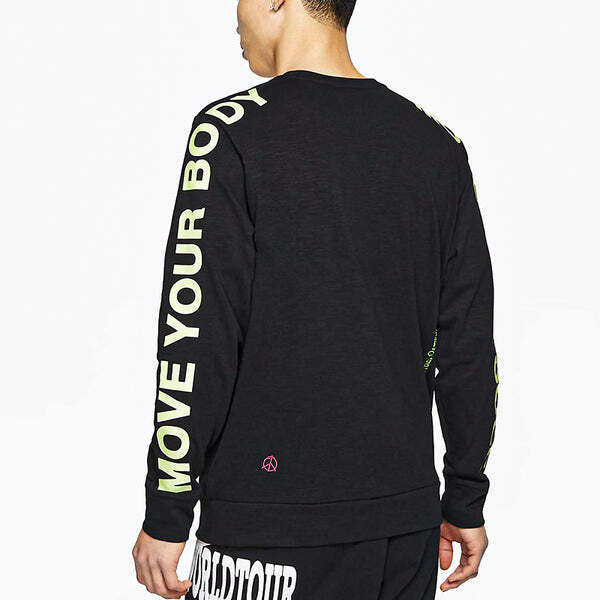 Толстовка Nike MENS Sports Casual Letter Print Crew-neck Black, черный — фото 4