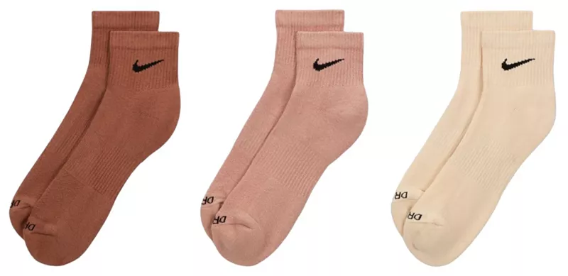 

Носки для тренировки щиколотки Nike Everyday Plus Cushion — 3 шт, цвет Mineral Clay/Mnrl Clay/Wh