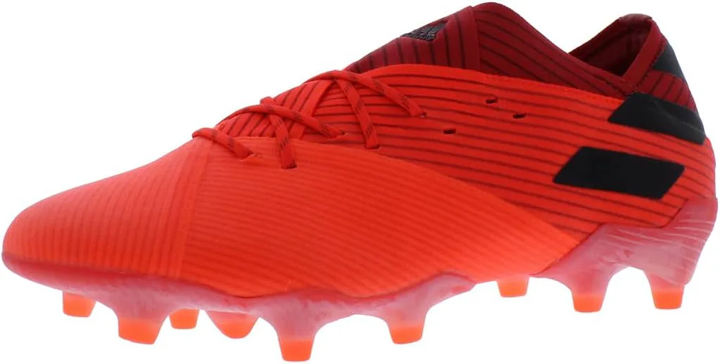 Мужские футбольные бутсы Adidas Nemeziz 19.1 для твердого грунта, коралловый/черный/красный