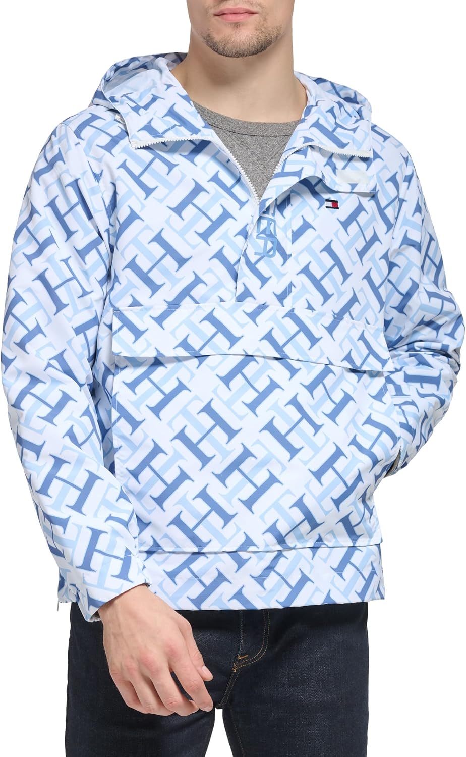 

Мужская легкая толстовка Tommy Hilfiger с логотипом, White Flag Print, Белый, Мужская легкая толстовка Tommy Hilfiger с логотипом, White Flag Print