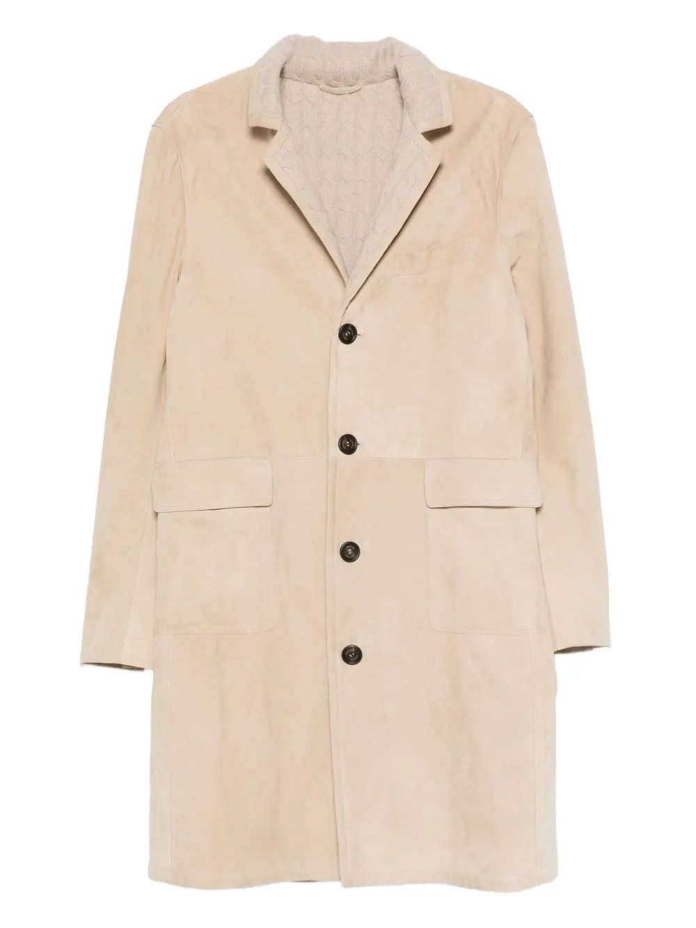 

Замшевое пальто Eleventy, нейтральный