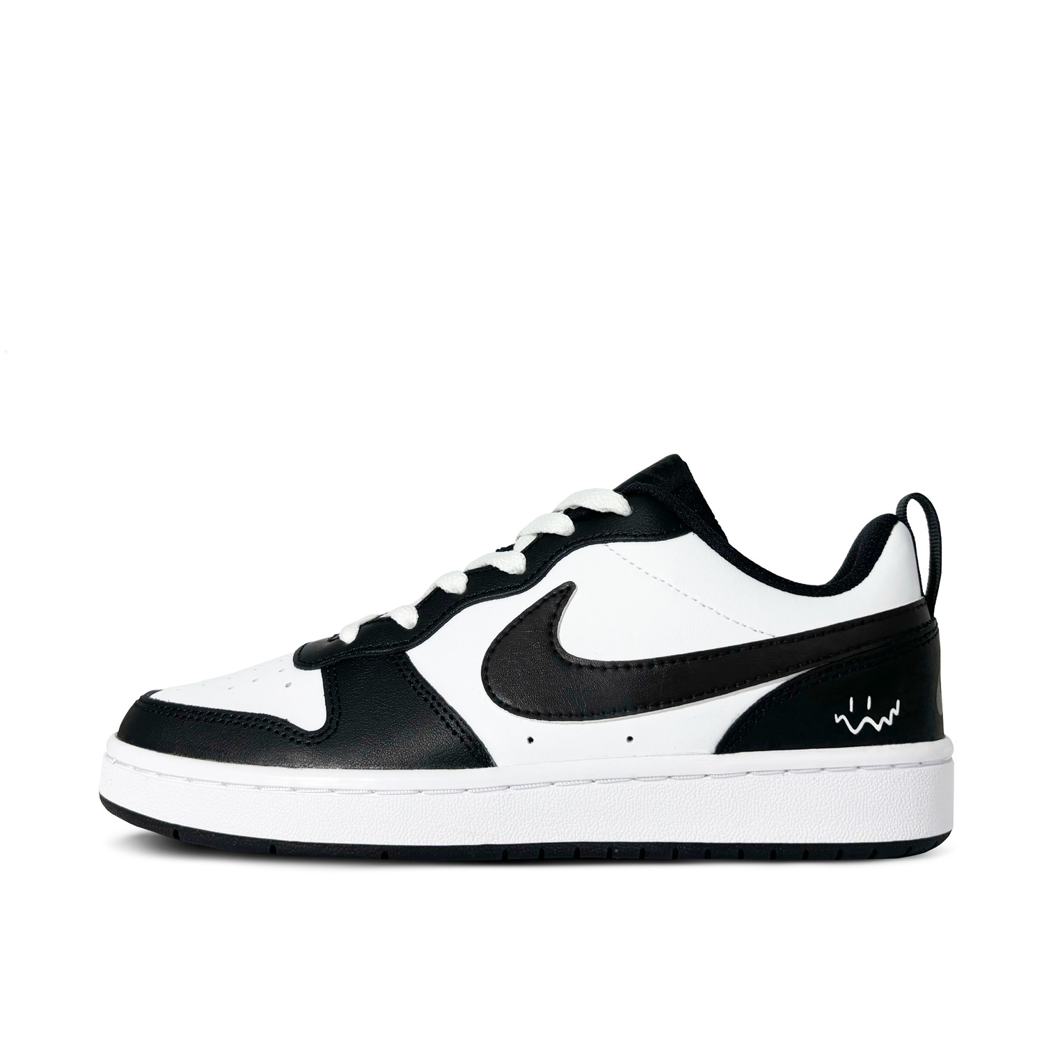 

Кроссовки Nike Court Borough Skateboarding Shoes Women's Low-top White, черный/белый