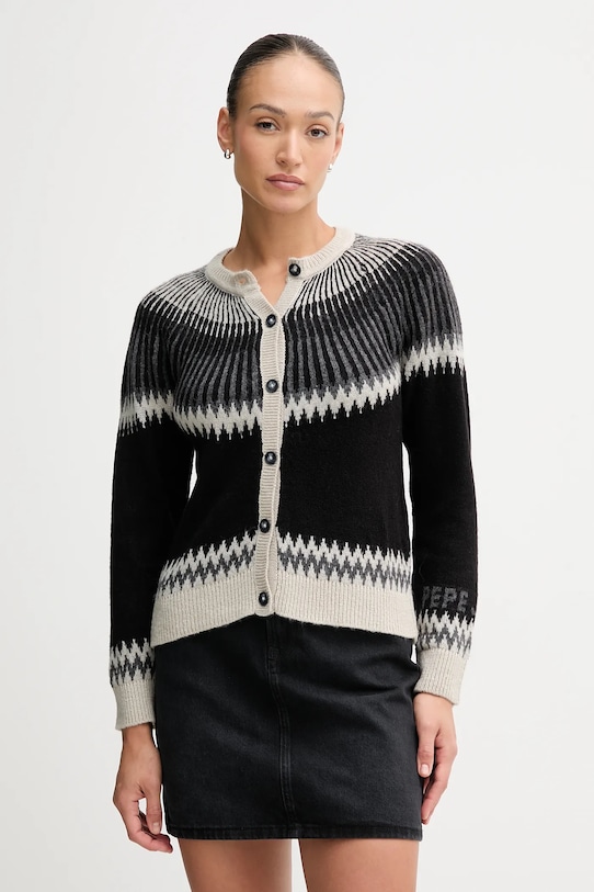 

Кардиган из смесовой шерсти Pepe Jeans, черный