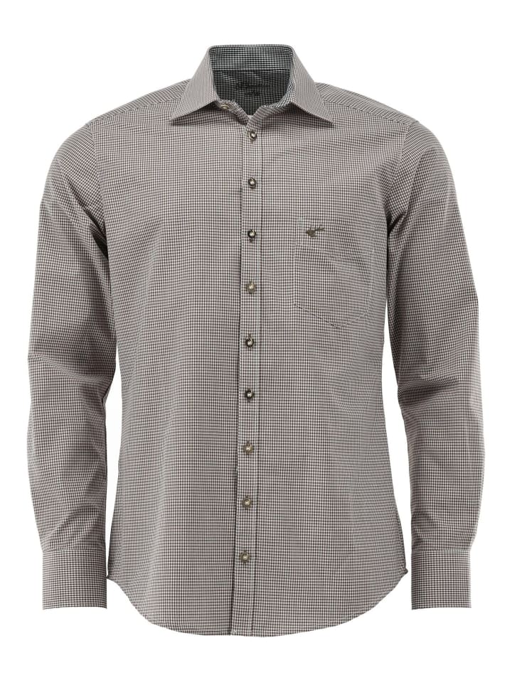 

Традиционная рубашка вакоду средне-коричневого цвета OS-Trachten