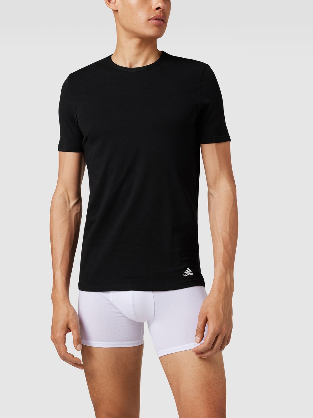 

Футболка с хлопком в упаковке 2 шт ADIDAS SPORTSWEAR, черный