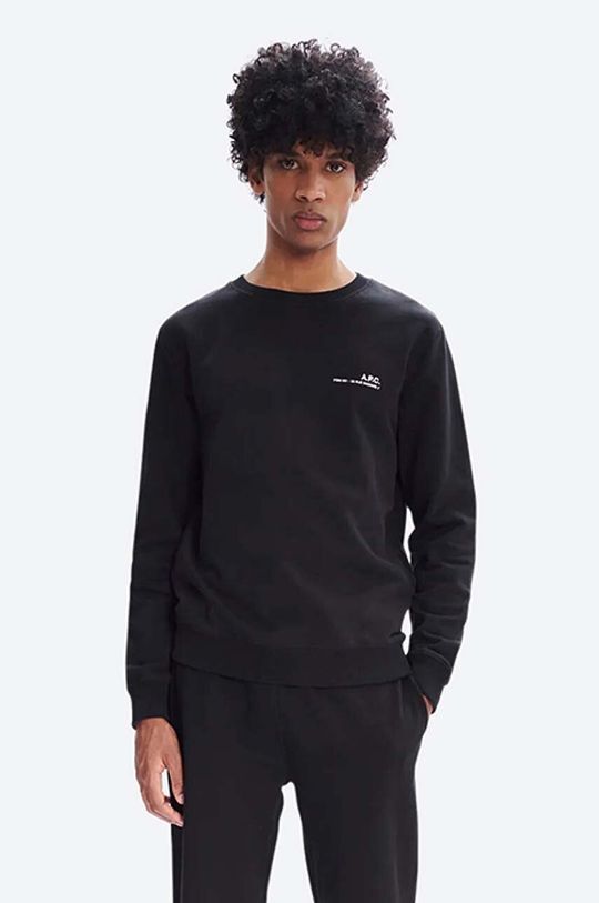 

Хлопковая толстовка Sweat Item A.P.C., черный