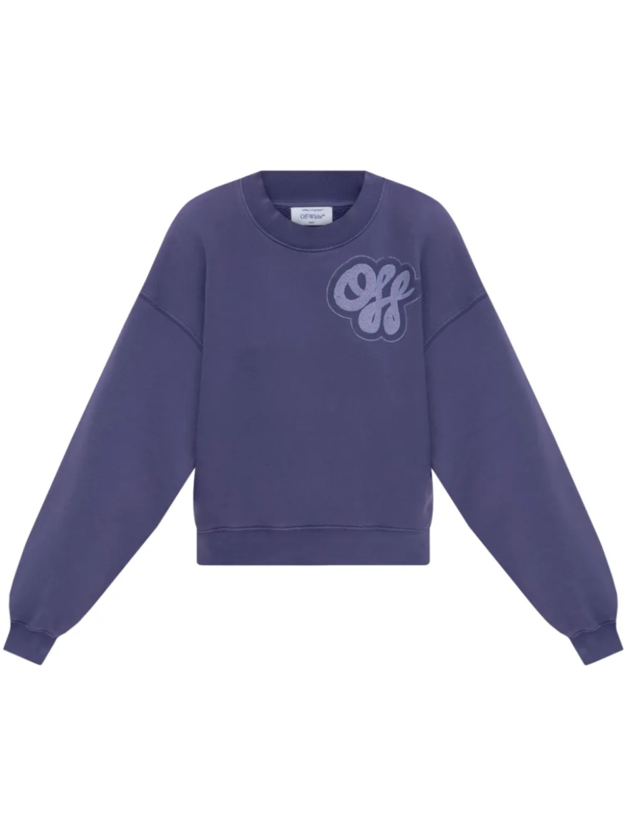 

Свитшот из хлопка с логотипом Off-White, фиолетовый
