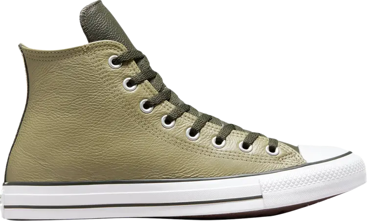 

Кроссовки Chuck Taylor All Star Leather High 'Mossy Sloth Green', зеленый