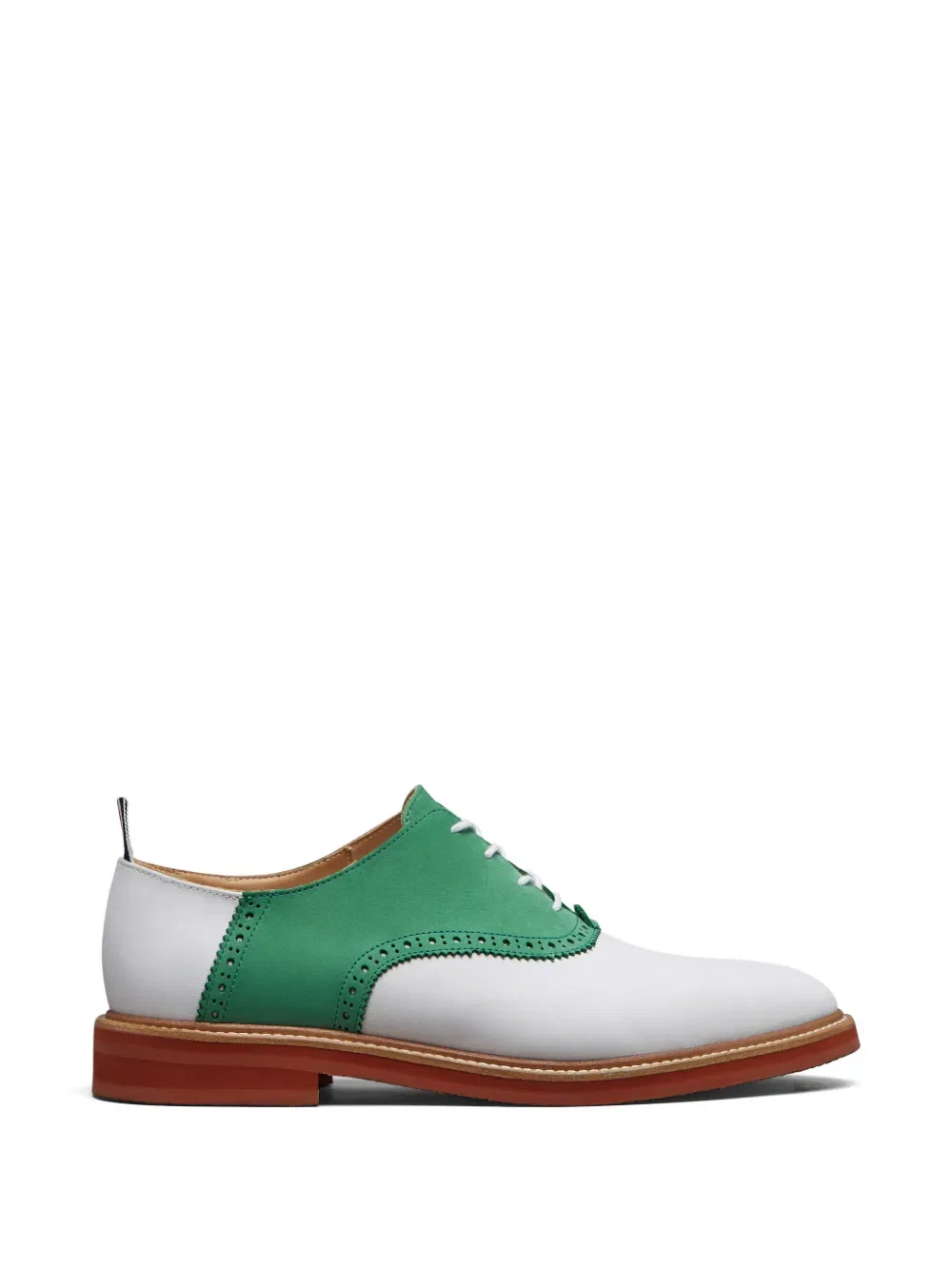 Оксфордские туфли с цветовыми блоками Thom Browne, белый