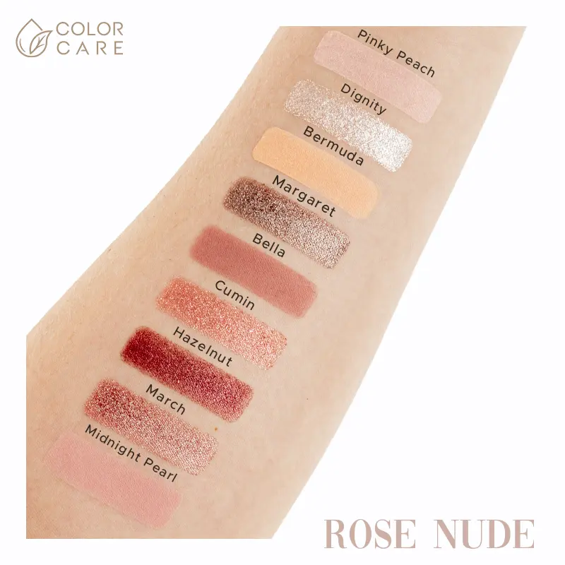 Веганская палетка теней для век Color Care Rose Nude, 22,5 гр — фото 2