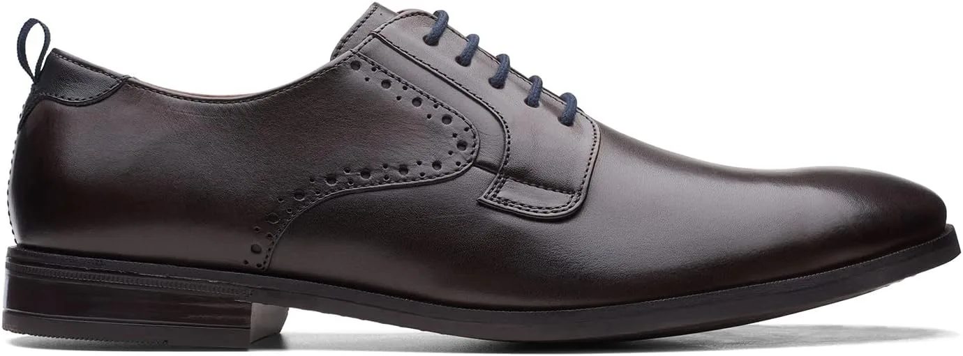 Мужские кожаные туфли Clarks Stanford Lace Clarks Cycle Systems, темно-коричневый