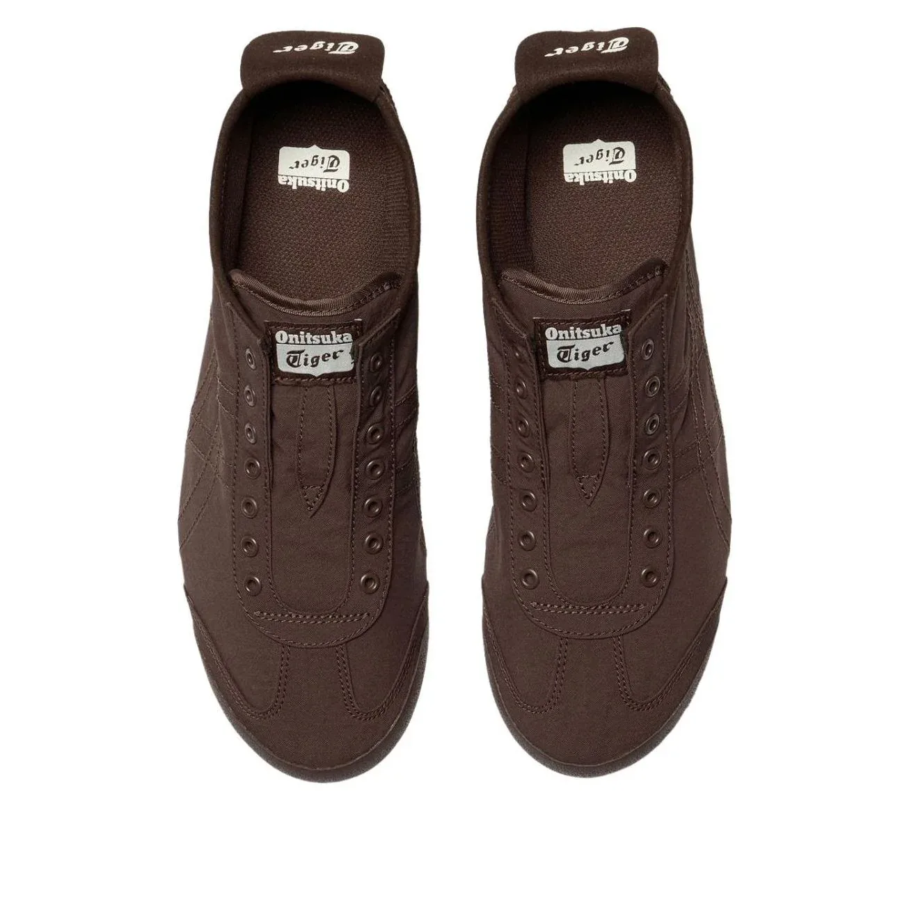 Слипоны Onitsuka Tiger Mexico 66, темно-коричневые — фото 4