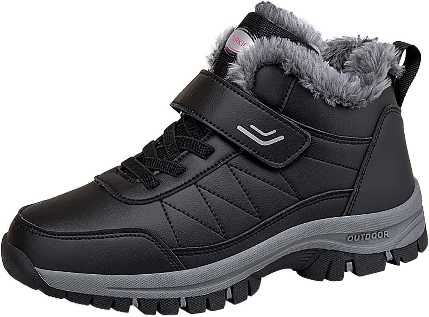 

Мужские зимние сапоги с утеплителем, водонепроницаемые, легкие, противоскользящие, для холодной погоды, походные и трекинговые ботинки Generic, темно-серый