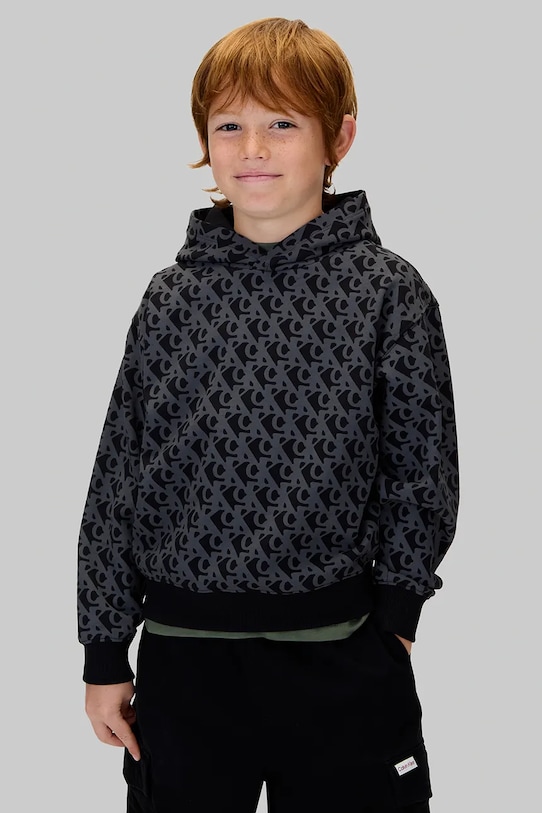 

Детская хлопковая толстовка Calvin Klein Jeans, черный