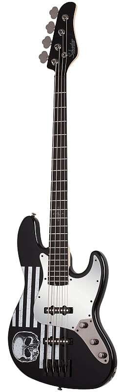 

Басс гитара Schecter JD DeServio J-4 Gloss Black with 'BLS' Distressed Flag