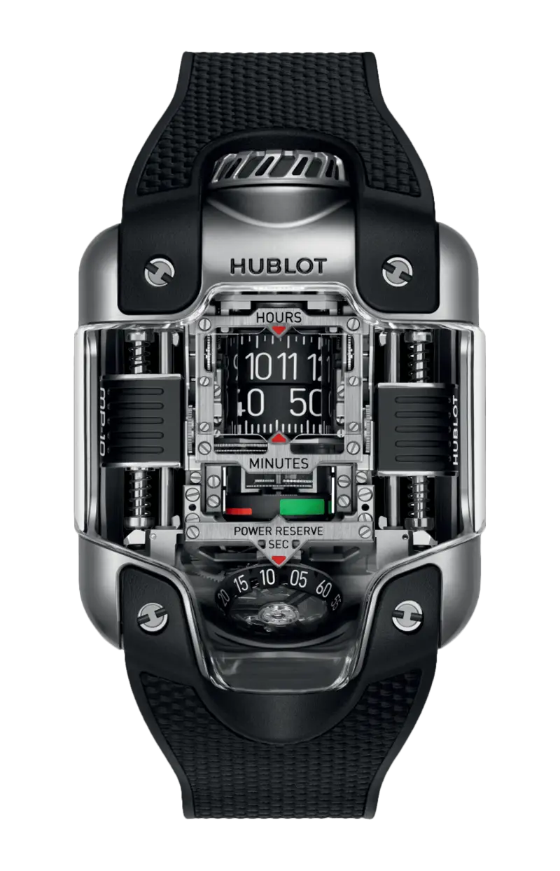 

Исключительные часы mp-10 турбийон энергетическая система с грузами титан 54.1 x 41.5 - лимитированная серия - 910.nx.0001.rx HUBLOT