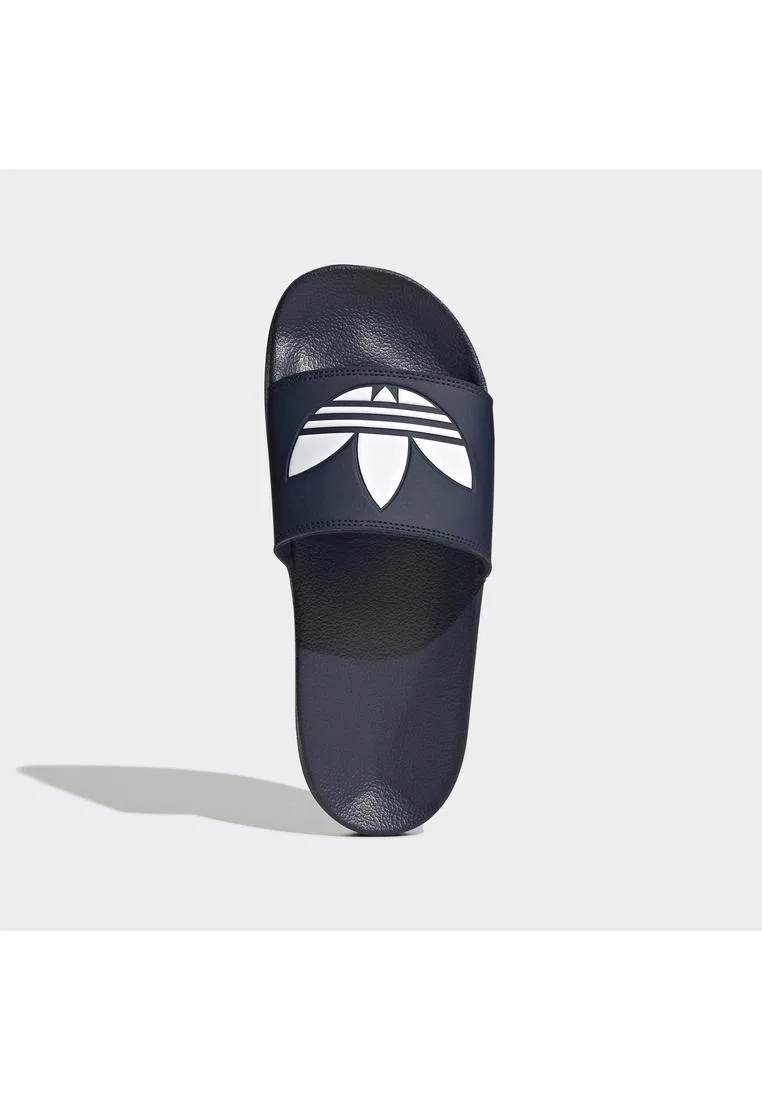 Шлепанцы, легкие, Adilette Lite, Adidas, белый/темно-синий — фото 3