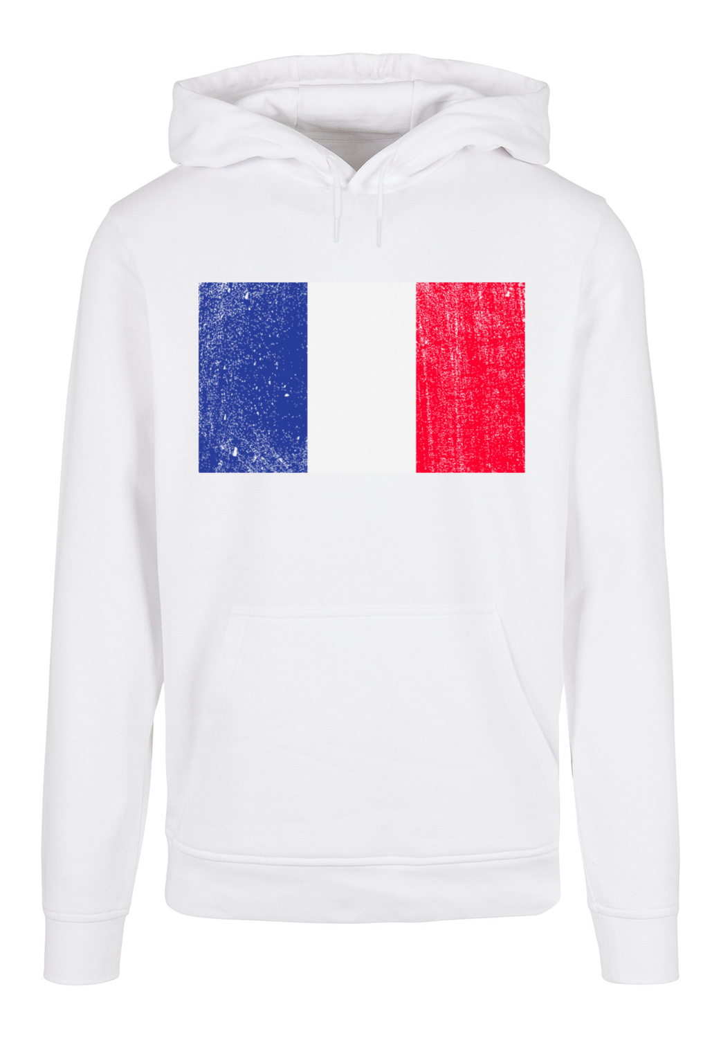 

Пуловер F4NT4STIC Basic Hoodie France Frankreich Flagge distressed, белый