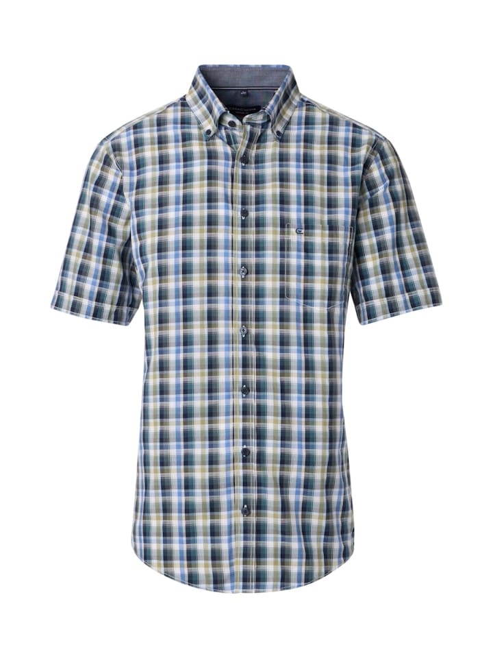 

Повседневная рубашка с короткими рукавами зеленого цвета CASAMODA