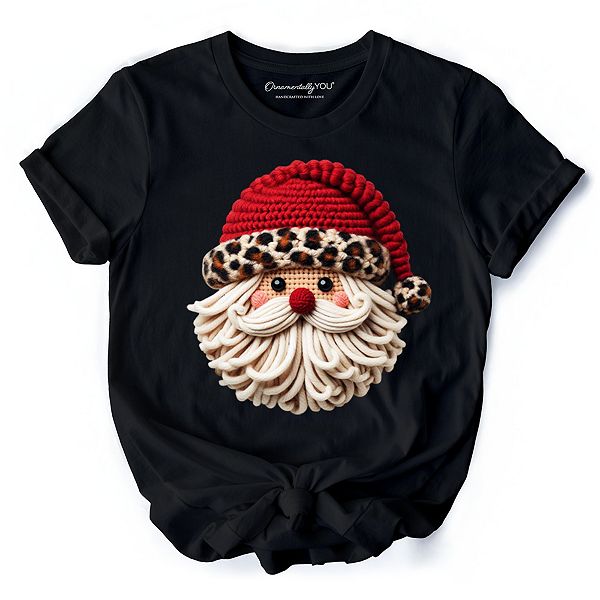 

Футболка Santa leopard hat christmas, имитация застежки-крючка, уютная Ornamentallyyou, Black, Черный, Футболка Santa leopard hat christmas, имитация застежки-крючка, уютная Ornamentallyyou, Black