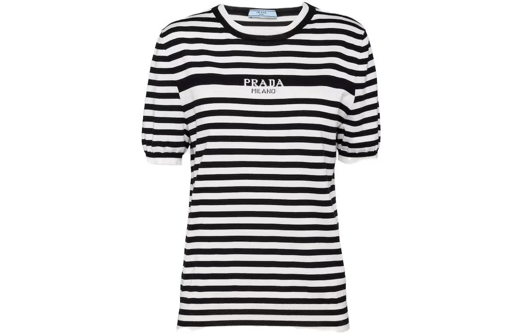 Футболка женская прямая PRADA Black
