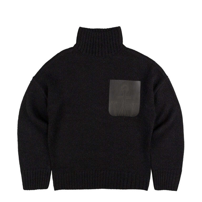 

Джемпер Leather Patch Pocket Jumper Jw Anderson, черный