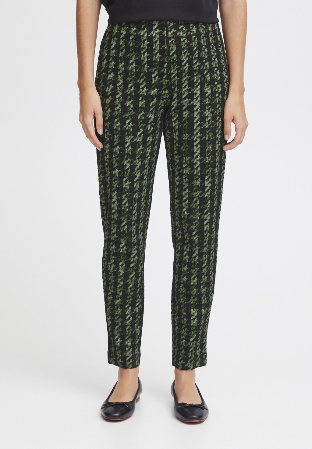

Брюки IHKATE ICHI, цвет parrot green houndstooth
