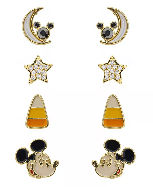 

Комплект серег с кубическим цирконием в виде Минни Маус Disney, gold