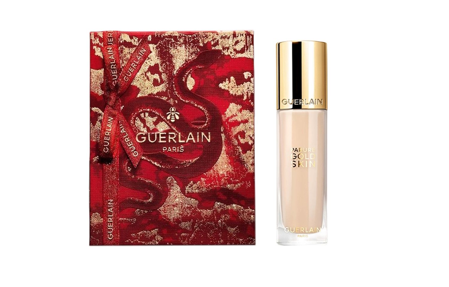 GUERLAIN JIAOLAN новогодний лимитированный золотой алмазный корректирующий тональный крем натуральный увлажняющий 35мл — фото 2