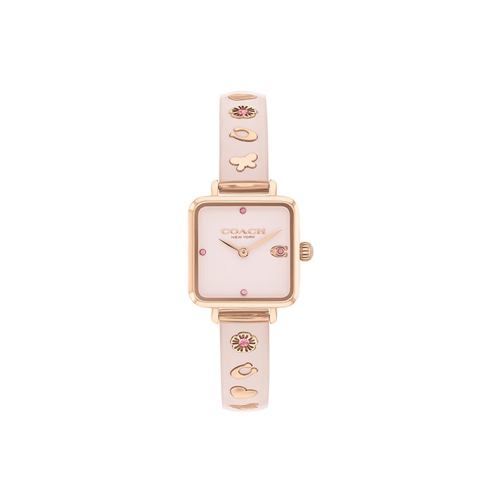 

COACH Часы CASS Collection Wrist Watch Quartz Movement Resin Strap 22mm Pink Watch Dial Women's Watch