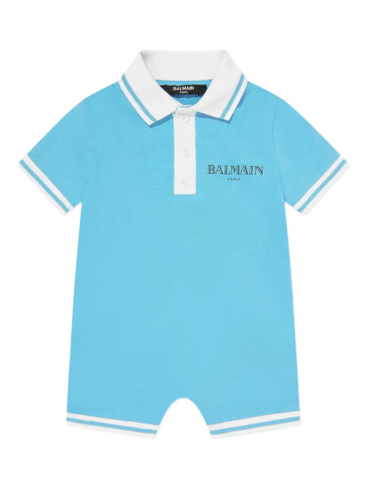 

Balmain Kids поло воротник боди, синий
