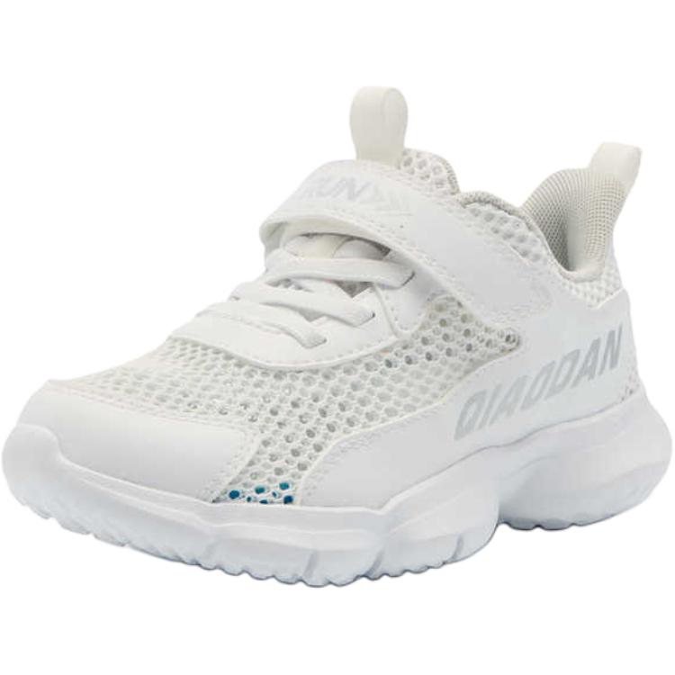 QIAODAN Износостойкие низкие детские кроссовки White Silver для детей 3-7 лет — фото 4