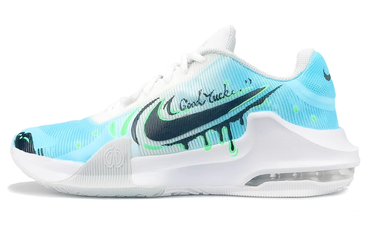 

Nike Баскетбольные кроссовки Air Max Impact 4 с низким верхом, устойчивые к истиранию, небесно-голубые, мужские