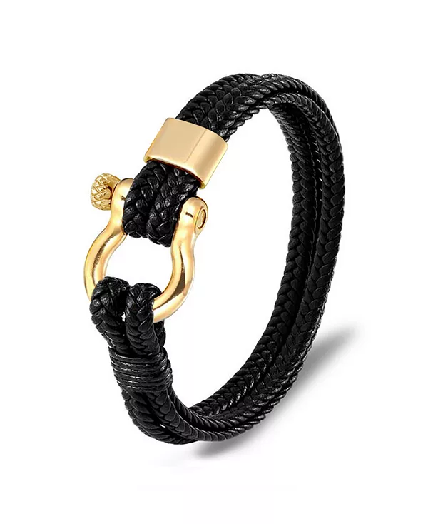 

Браслет из нержавеющей стали с винтовой застежкой и золотой пряжкой Rhona Sutton, gold