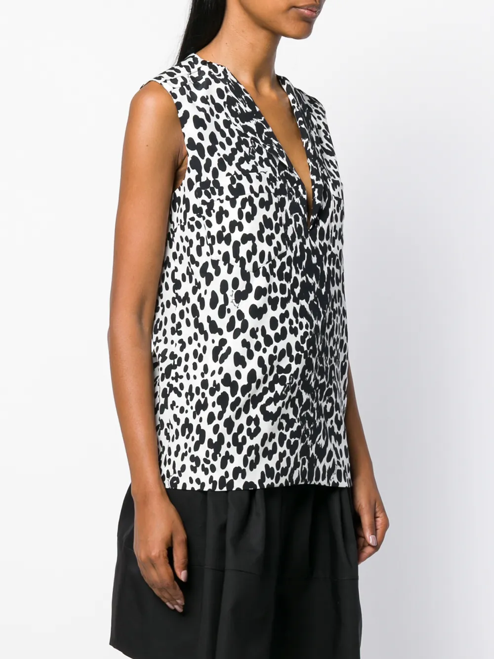 Split neck blouse Givenchy, черный — фото 3