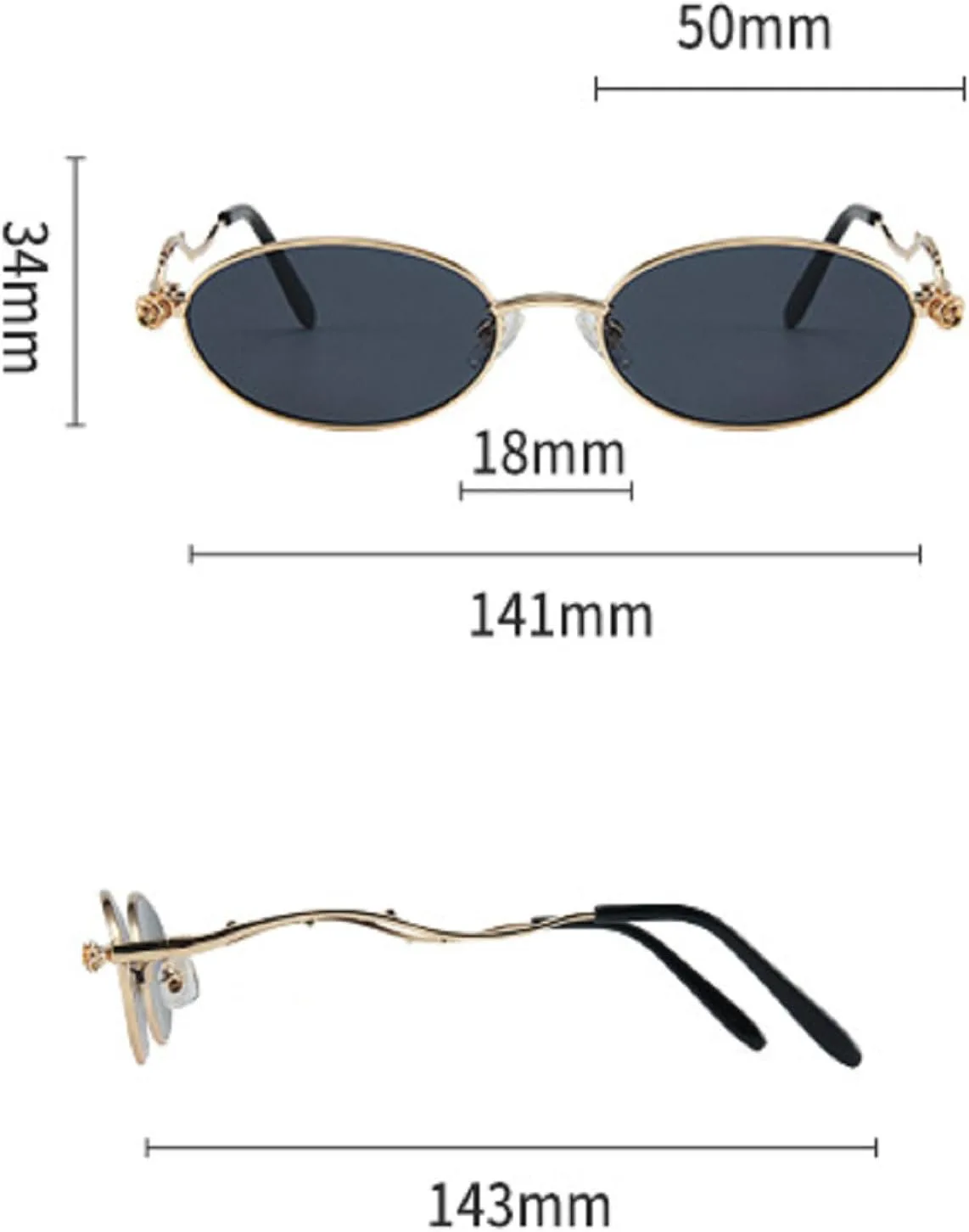 

Ретро-солнцезащитные очки маленького овального размера для женщин, винтажные очки цвета шампанского, солнцезащитные очки в уличном стиле 90-х mincl, Silver