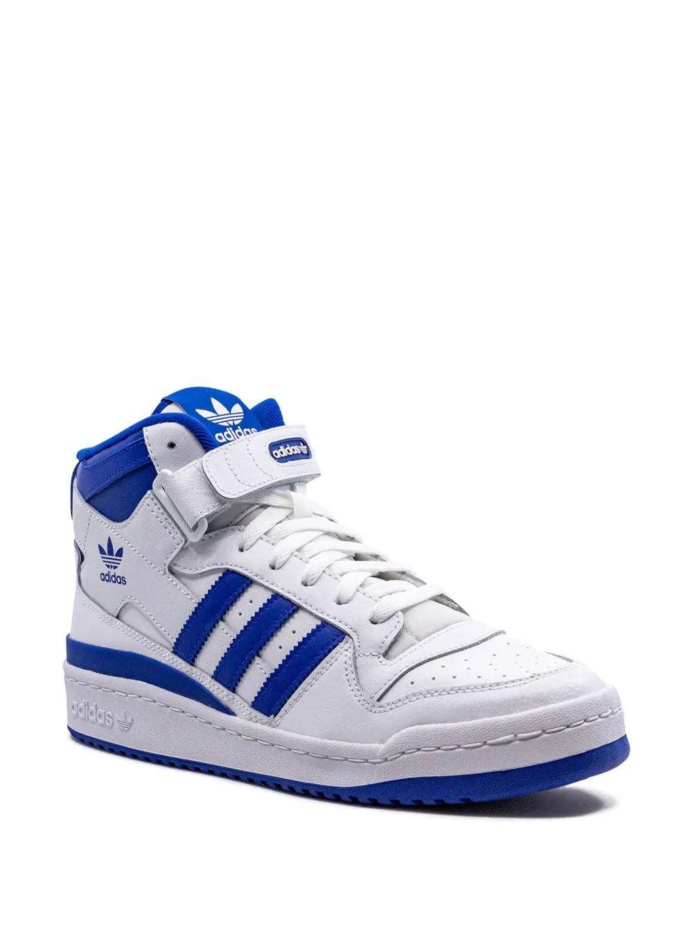 Кроссовки Forum Mid White/Royal adidas, белый — фото 2