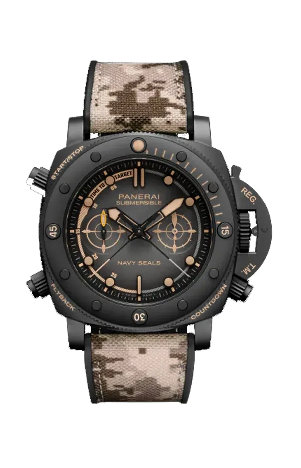 SUBMERSIBLE CHRONO NAVY SEALS СПЕЦИАЛЬНОЕ ИЗДАНИЕ - PAM01521 PANERAI, серебряный