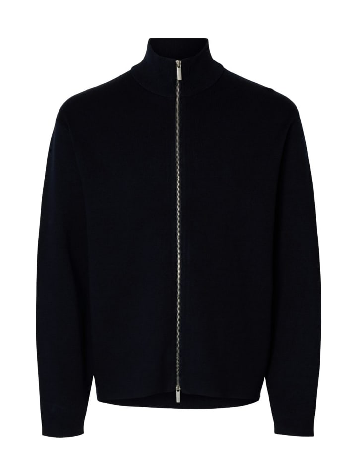 

SELECTED HOMME Кардиган SLHSTELLER FN свободного кроя на молнии, синий