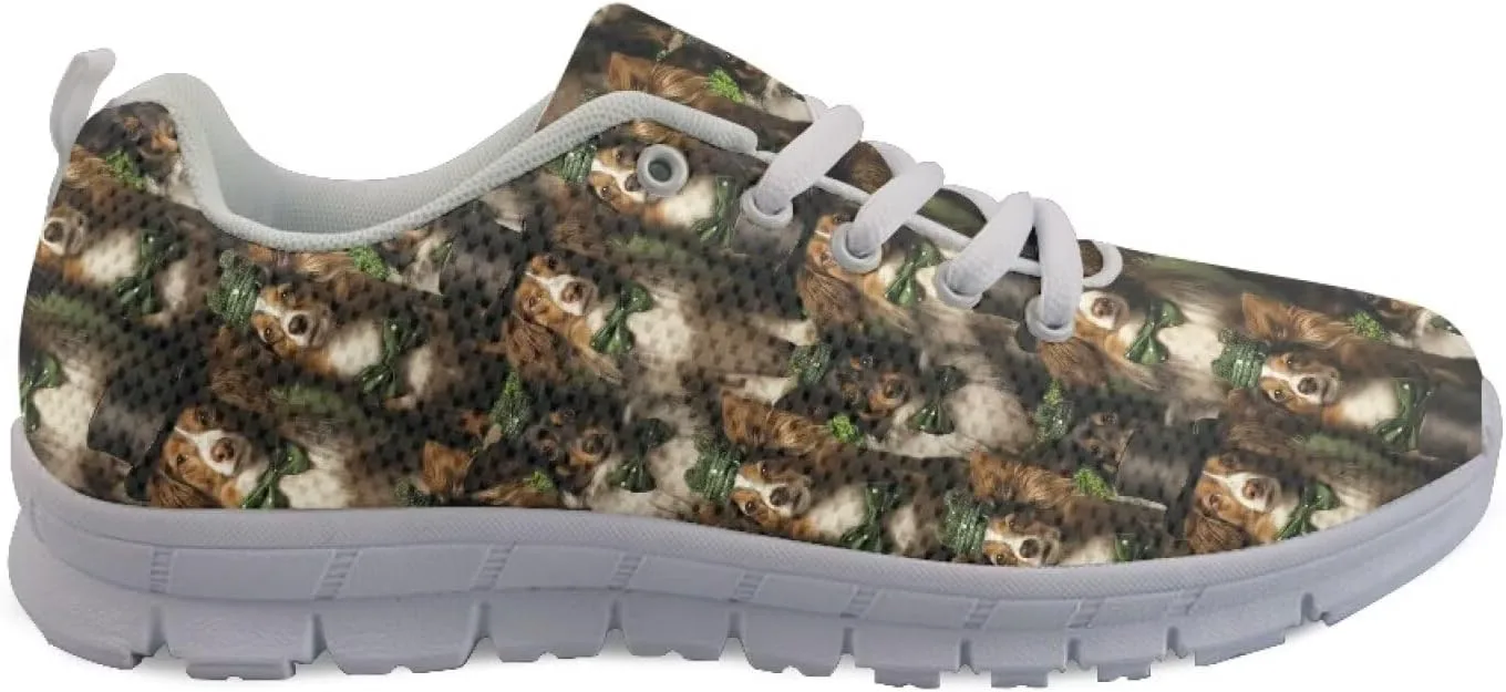 

AmzPrint Женские спортивные туфли с легкой посадкой для походов и прогулок, белая подошва, кроссовки для бега по дороге, размеры 5.5-13.5 US