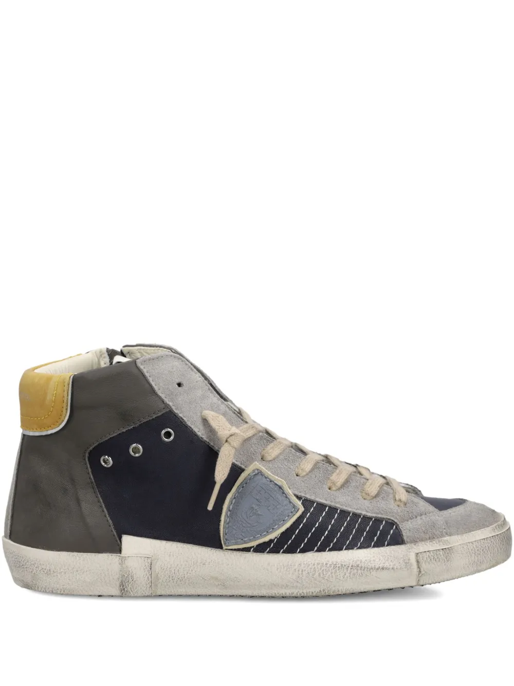 Высокие кеды Prsx со вставками Philippe Model Paris, серый