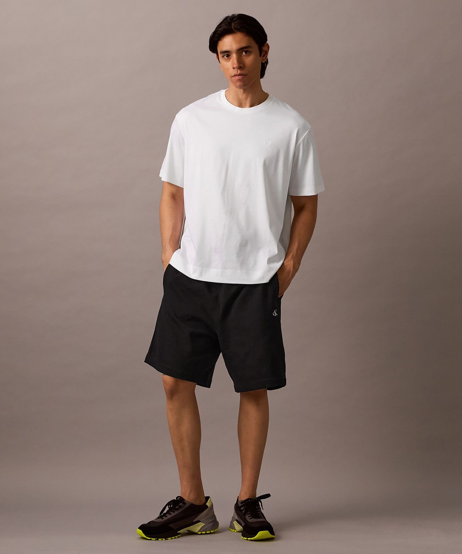 Футболка Calvin Klein с круглым вырезом из трикотажа Calvin Klein 4LC229G, Bright White